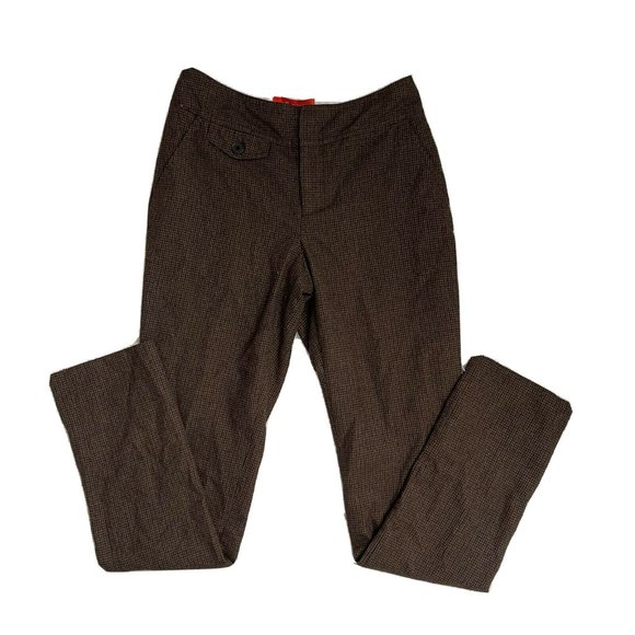 cartonnier pants anthropologie 2 brown houndstooth anthro dress career Small - Picture 3 of 6